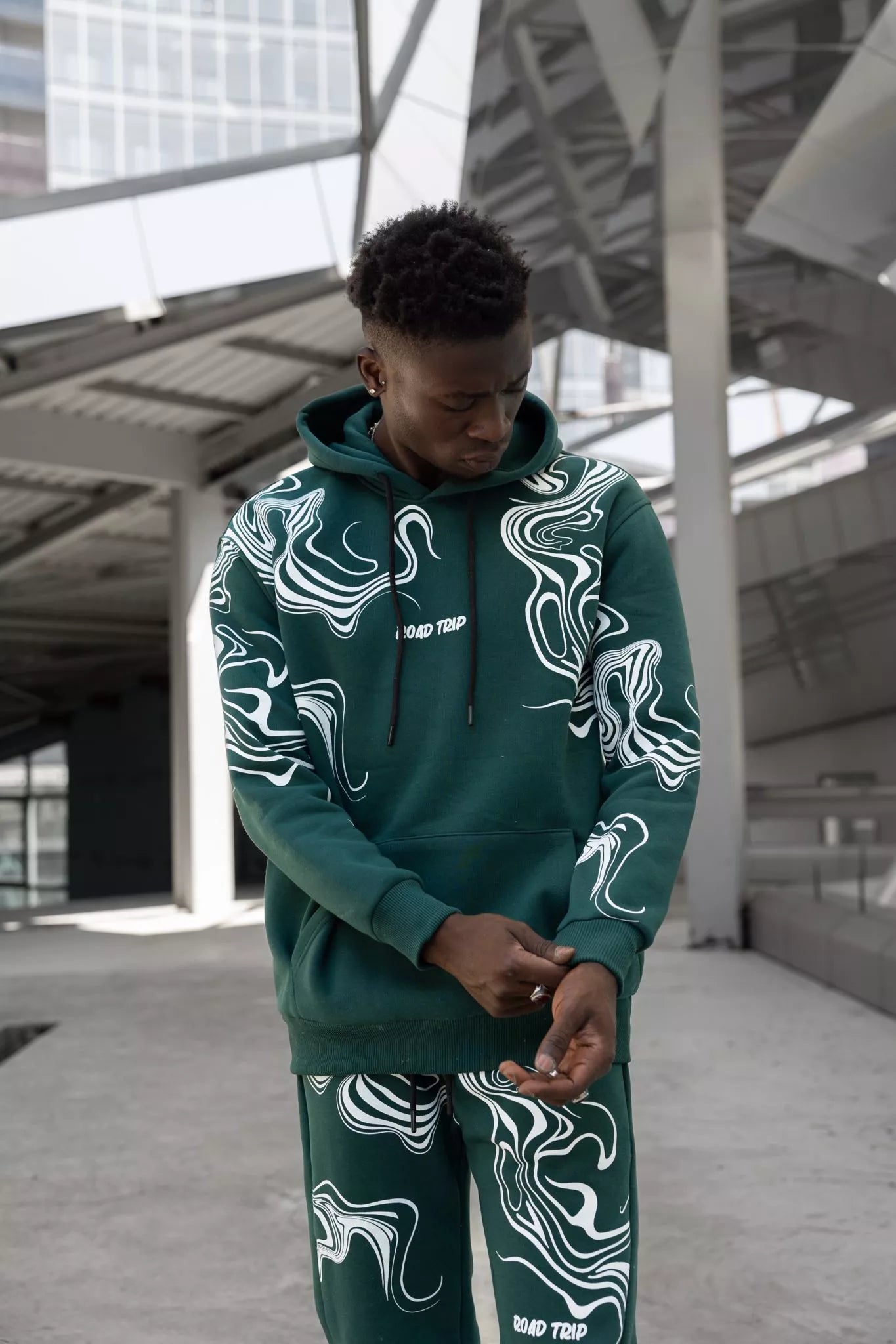 Men's green tracksuit Road Trip