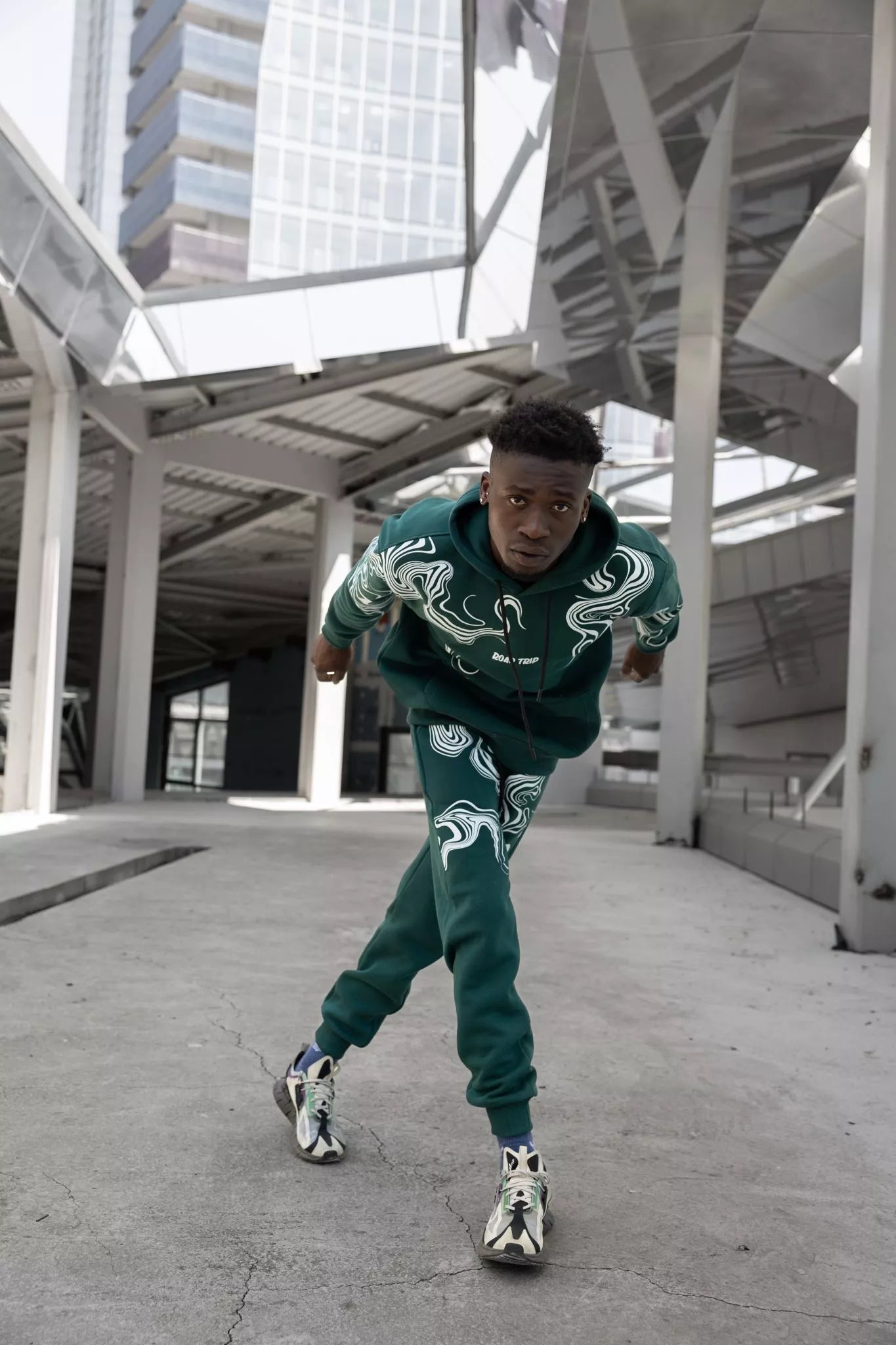 Men's green tracksuit Road Trip