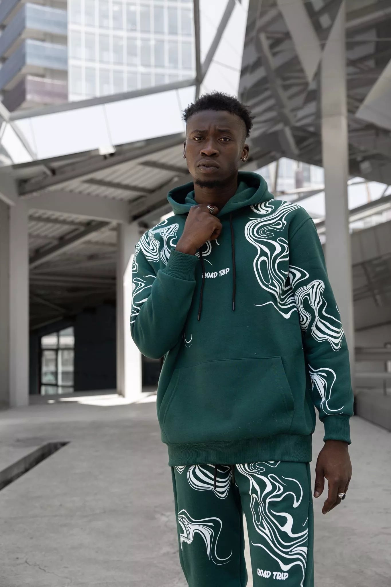 Men's green tracksuit Road Trip