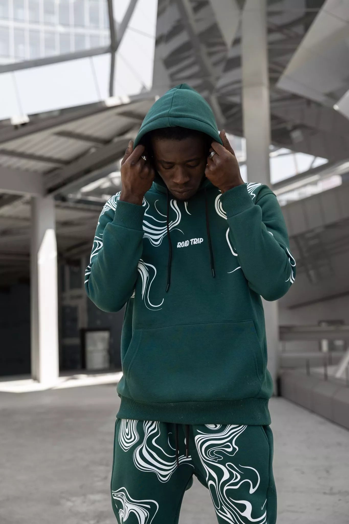 Men's green tracksuit Road Trip