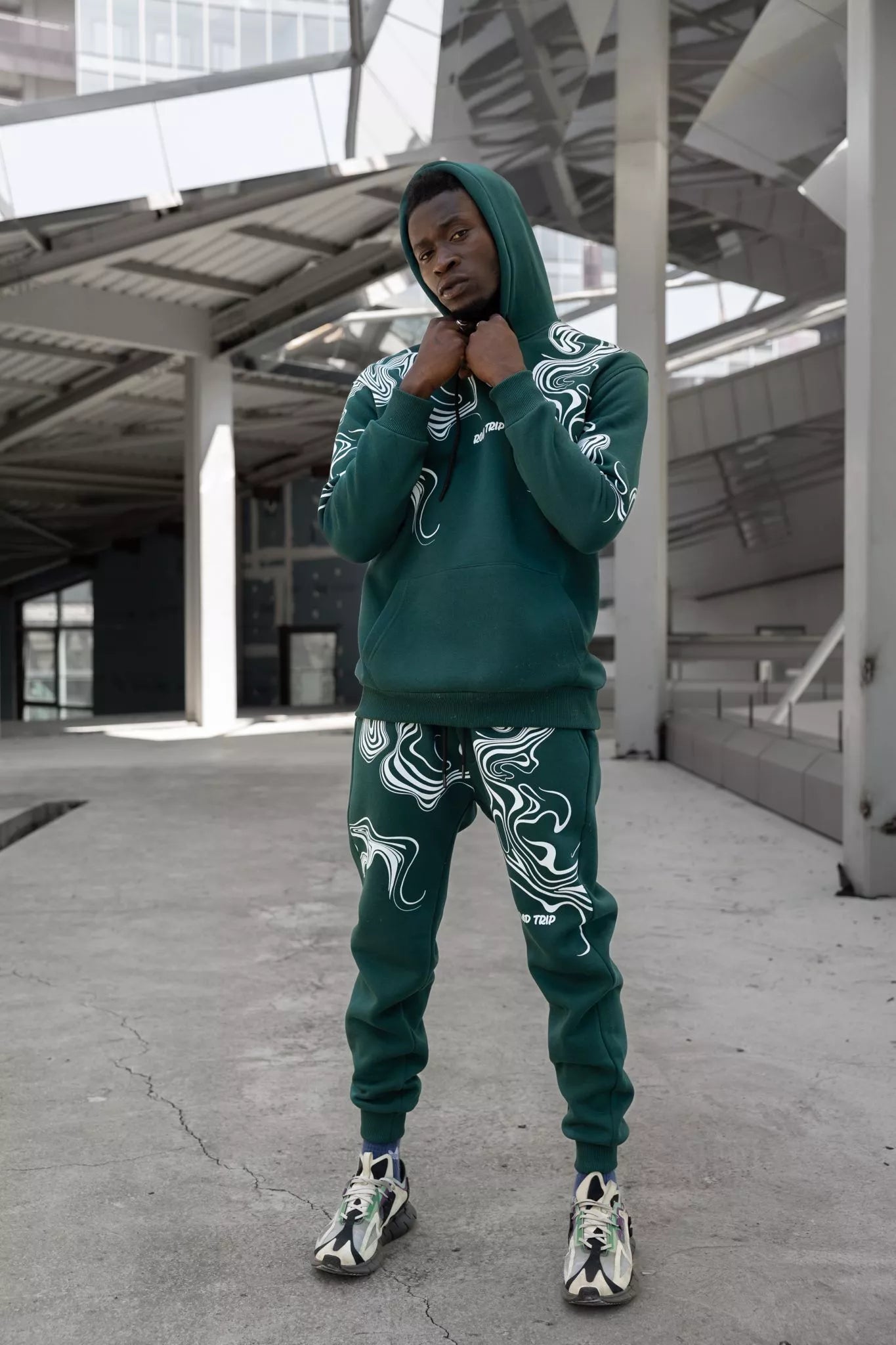 Men's green tracksuit Road Trip