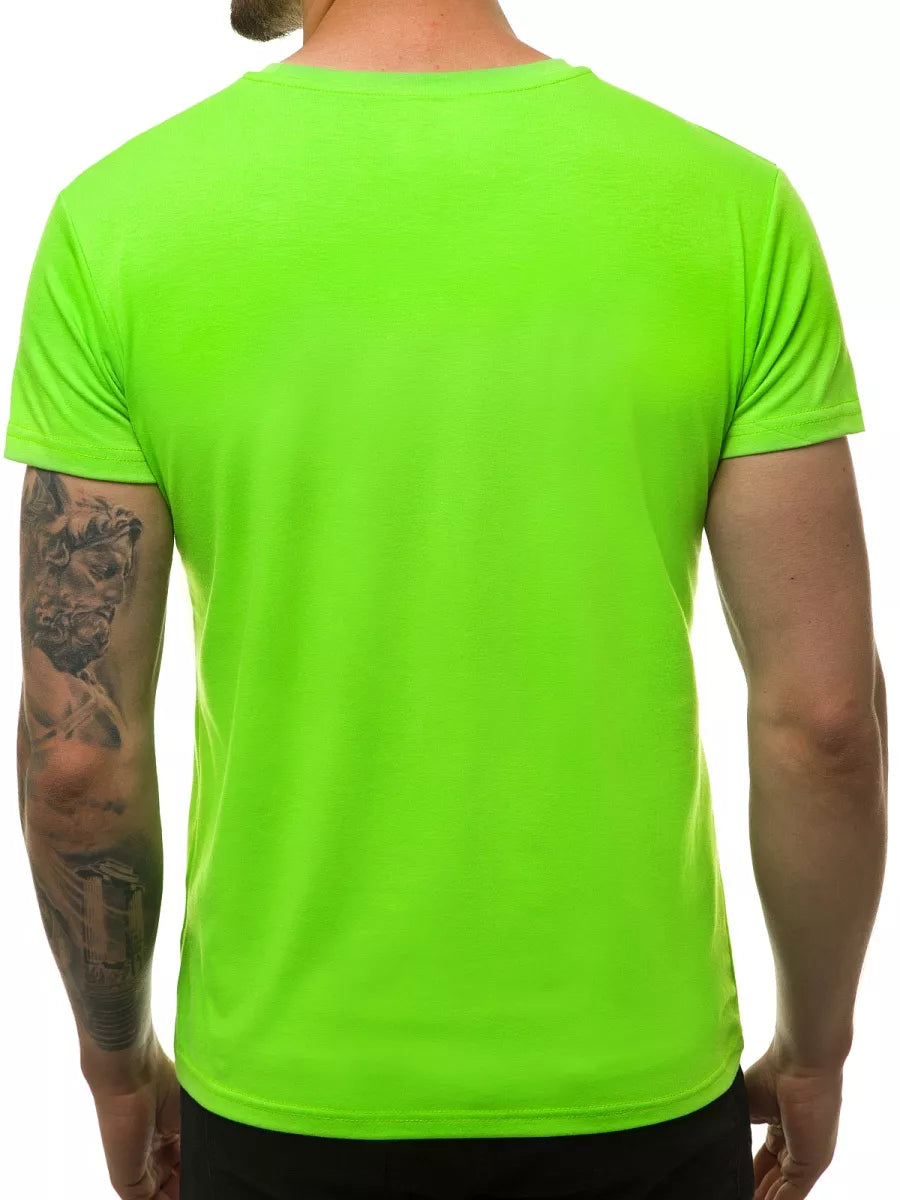 Men's green neon T-shirt NOW (black)