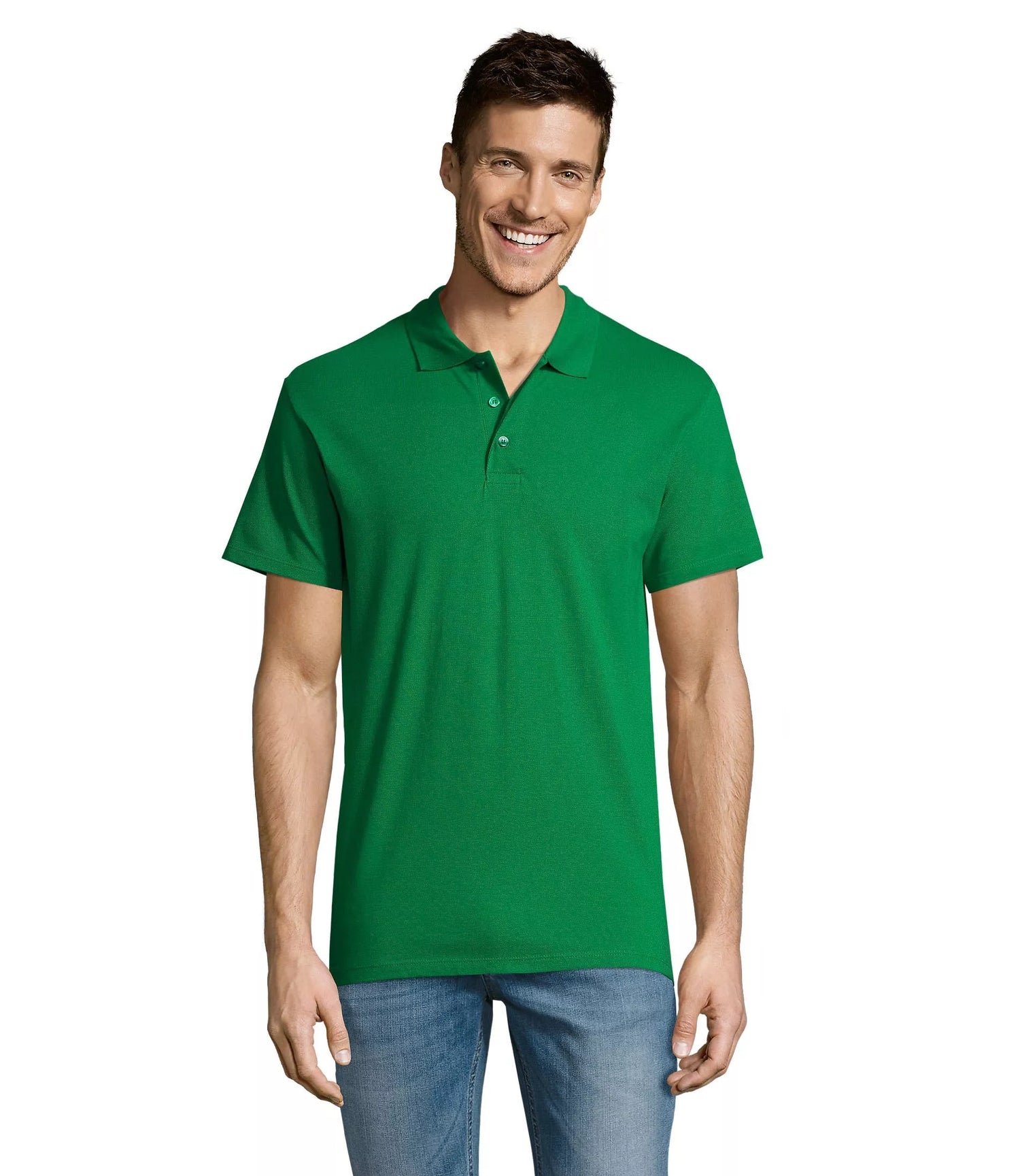 Men's green polo shirt Summer