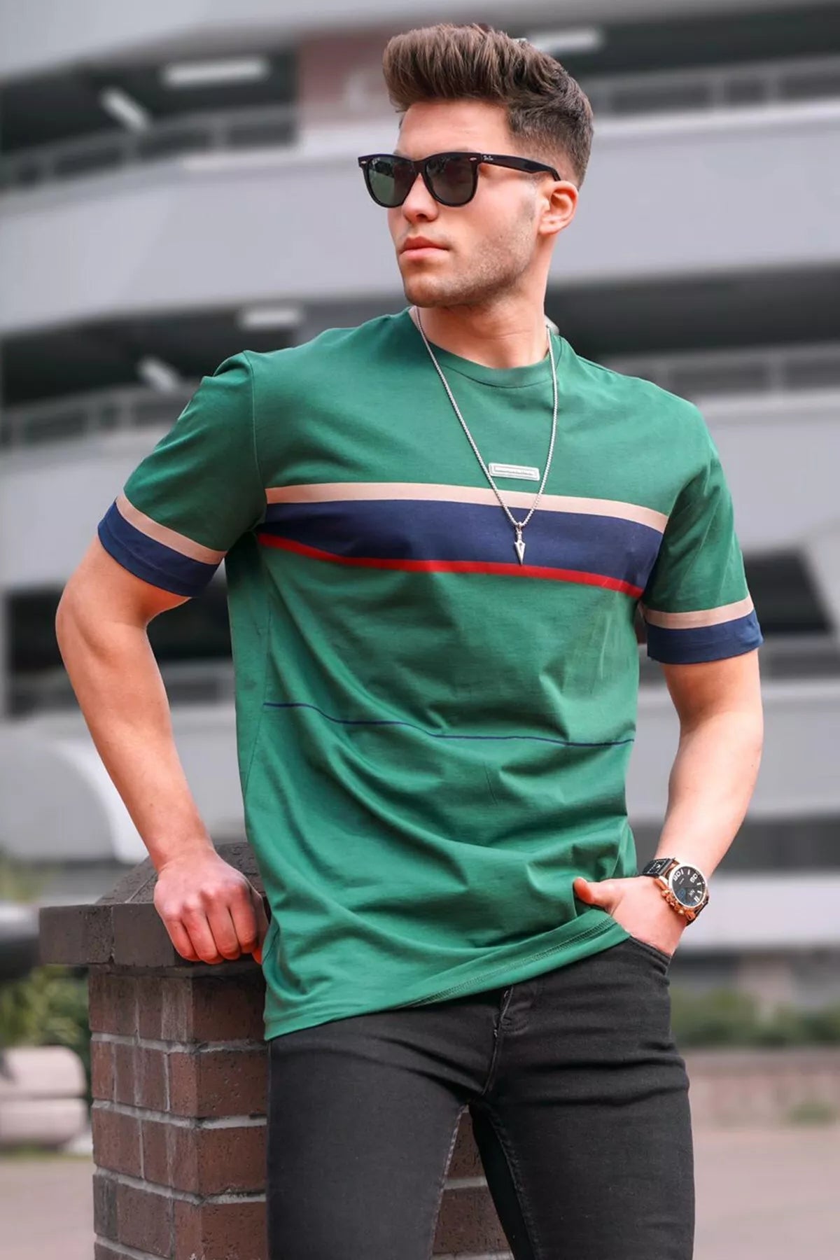 Men's green T-shirt Geoffrey