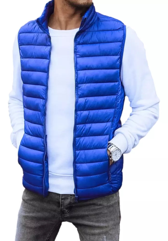 Men's blue quilted vest Mamor