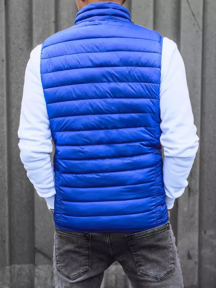 Men's blue quilted vest Mamor