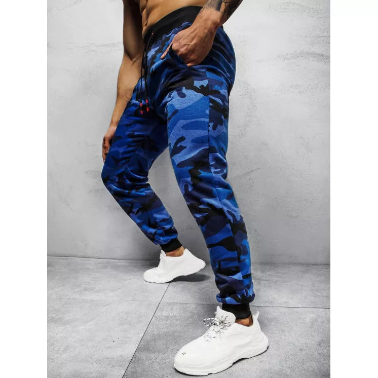 Men's blue camouflage casual pants Sigur