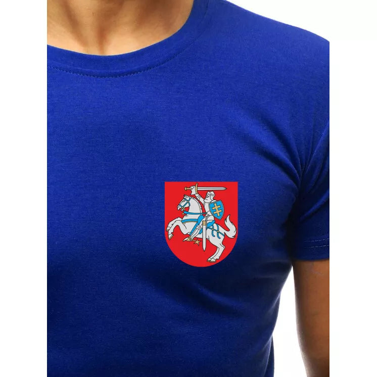 Blue men's T-shirt Coat of Arms