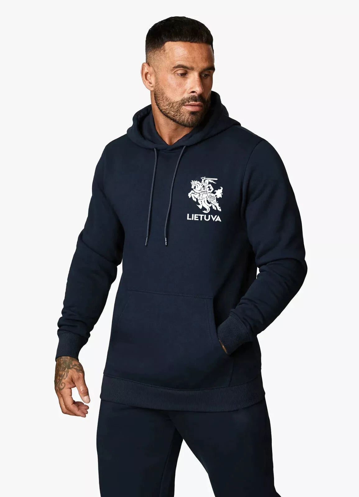 Men's blue hooded tracksuit Lithuania