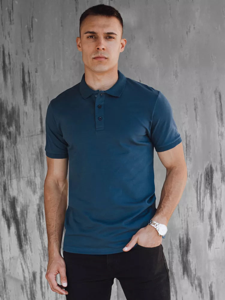 Men's blue polo shirt Metrol