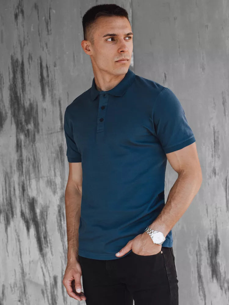 Men's blue polo shirt Metrol