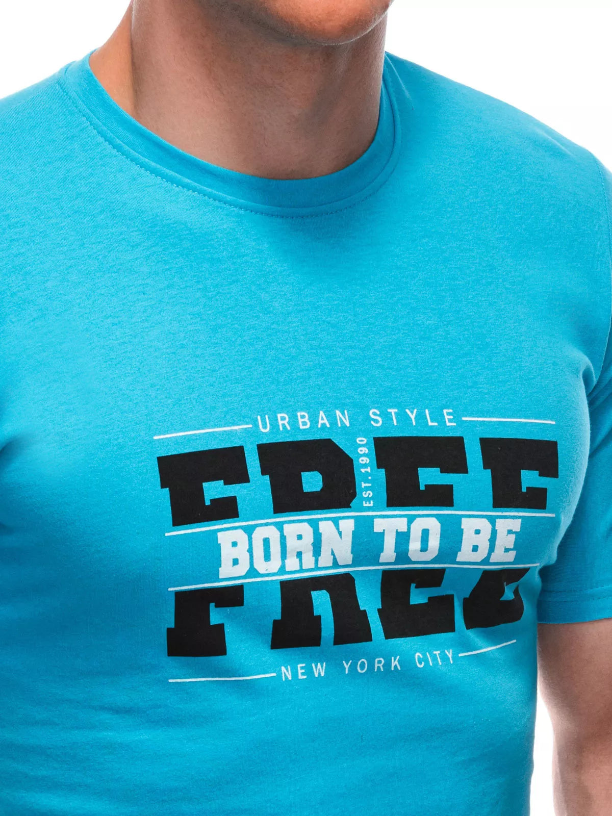 Men's blue T-shirt Free