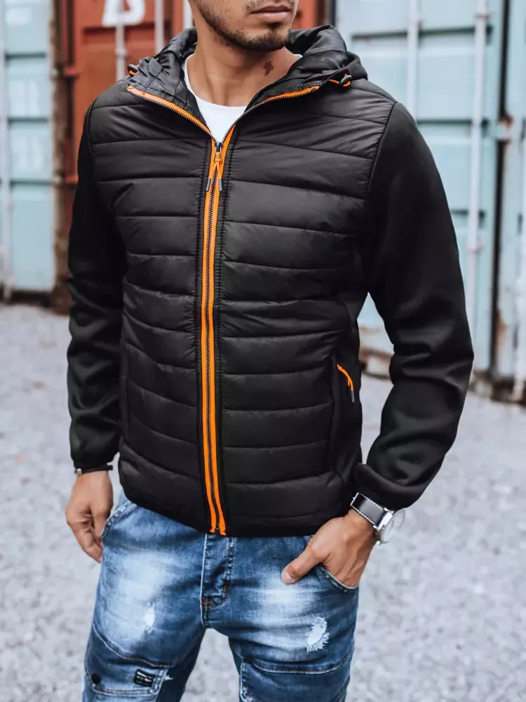 Men's black jacket with orange details Olen