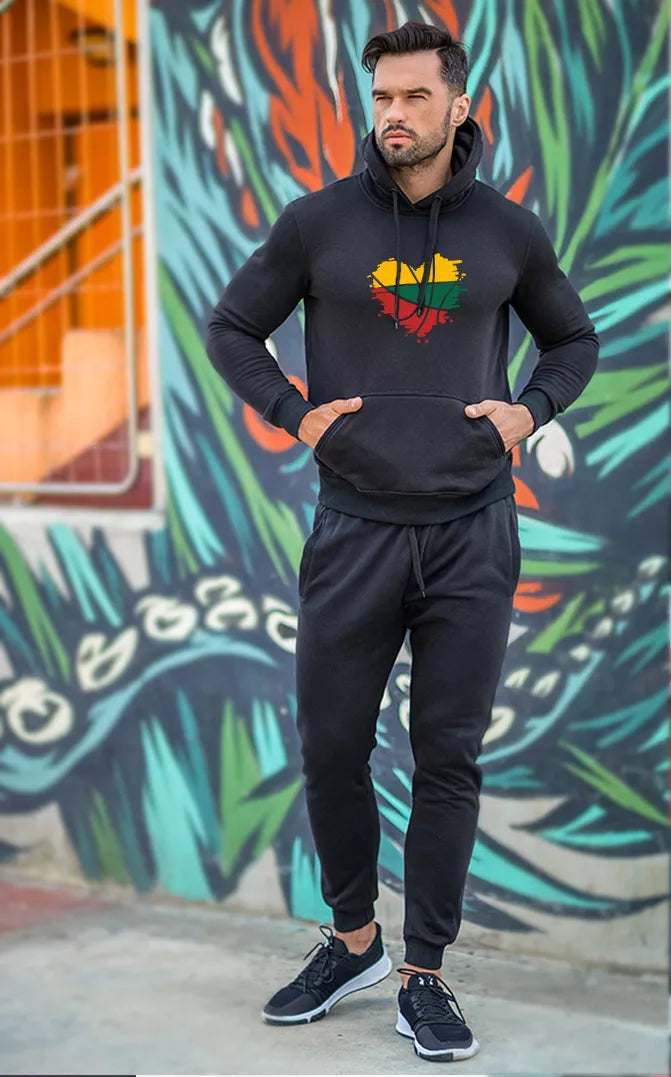 Men's black tracksuit Lithuania