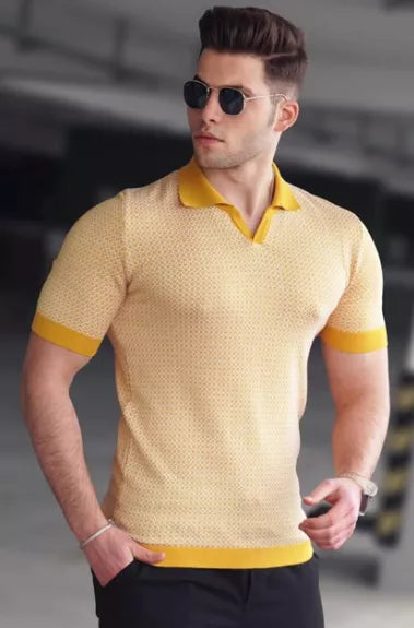 Men's yellow/white Hippie T-shirt