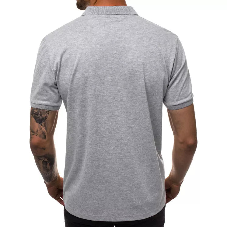 Men's light gray polo shirt Vytis