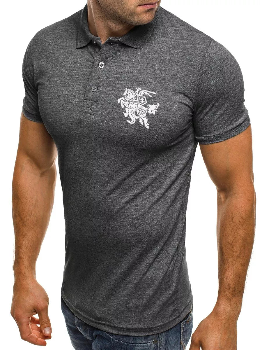 Men's dark gray polo shirt Vytis