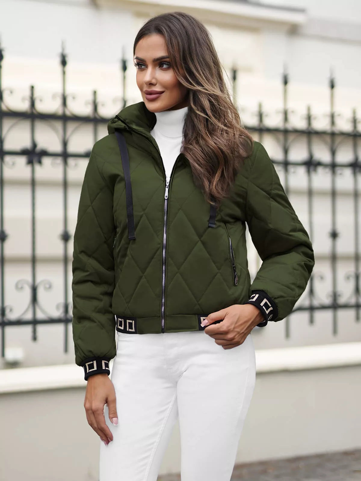 Green women's jacket Moren
