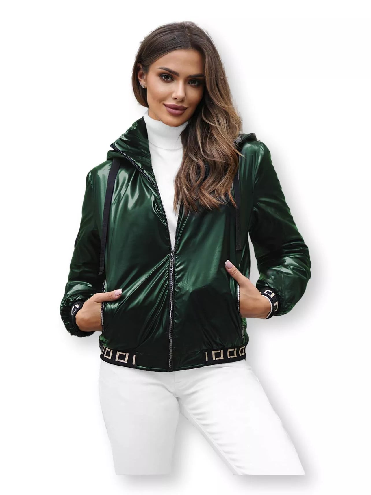 Green Sera hooded jacket