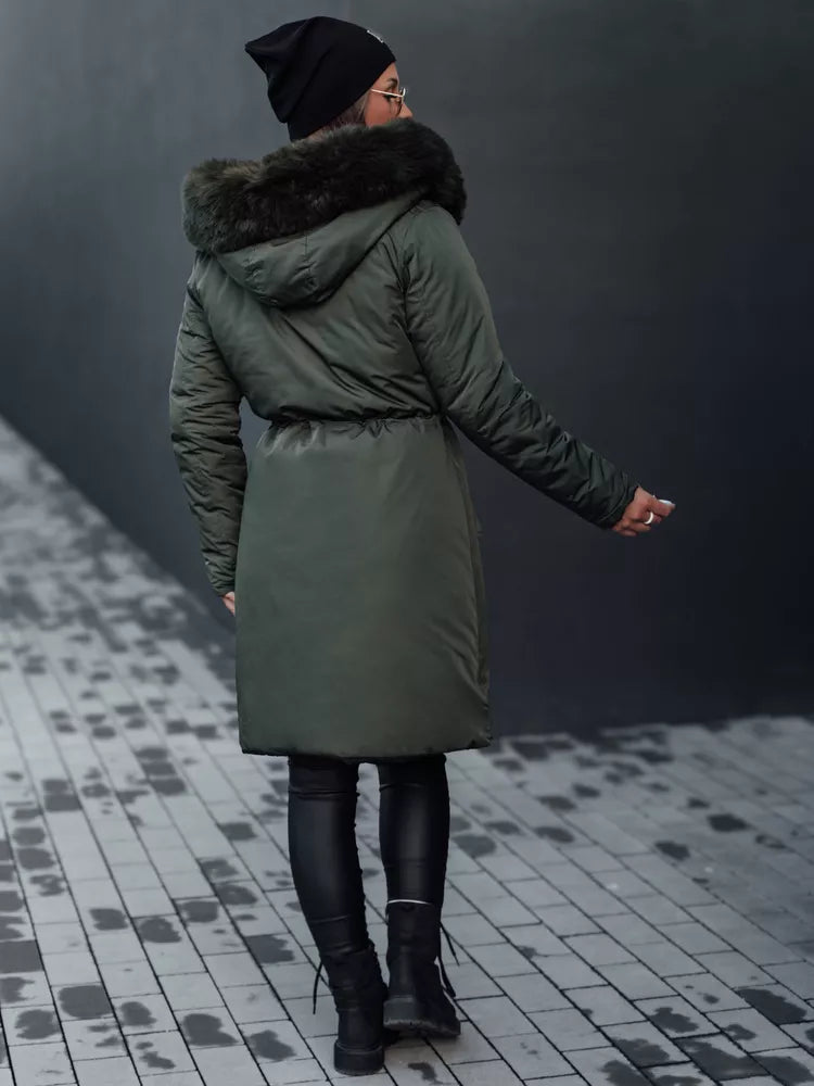 Green women's reversible jacket Adnel