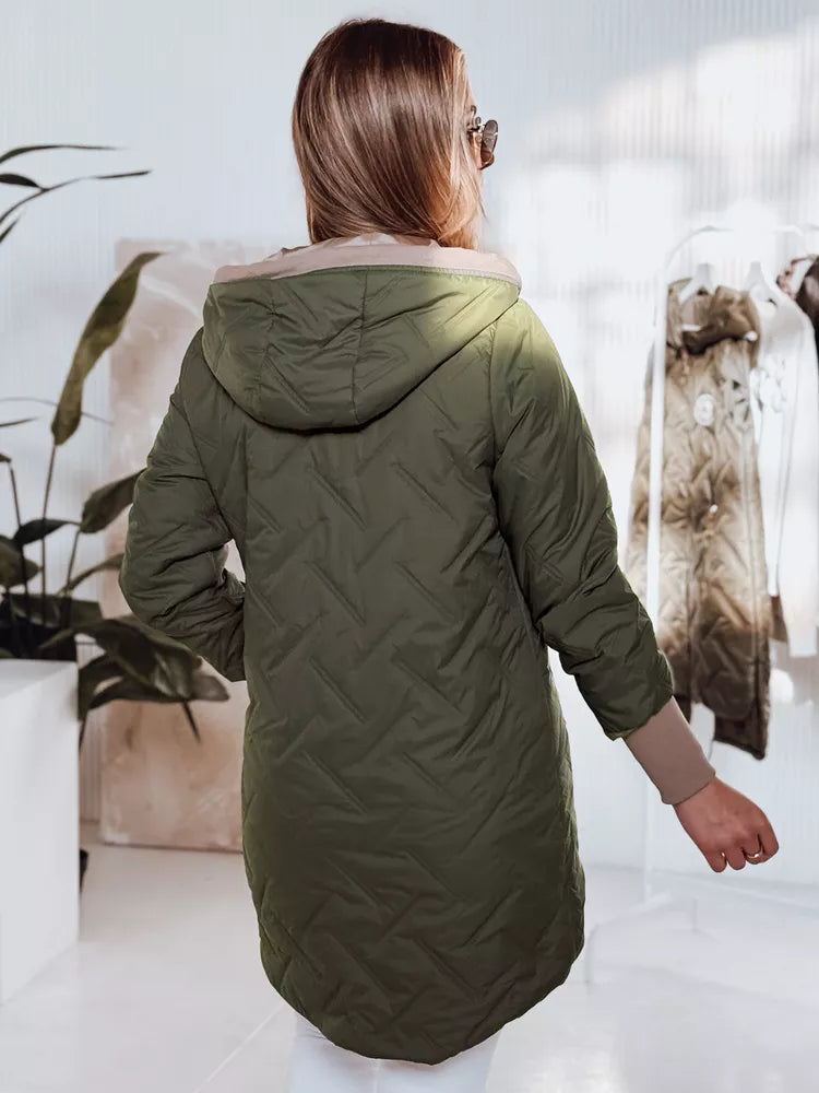 Green women's quilted Merina jacket
