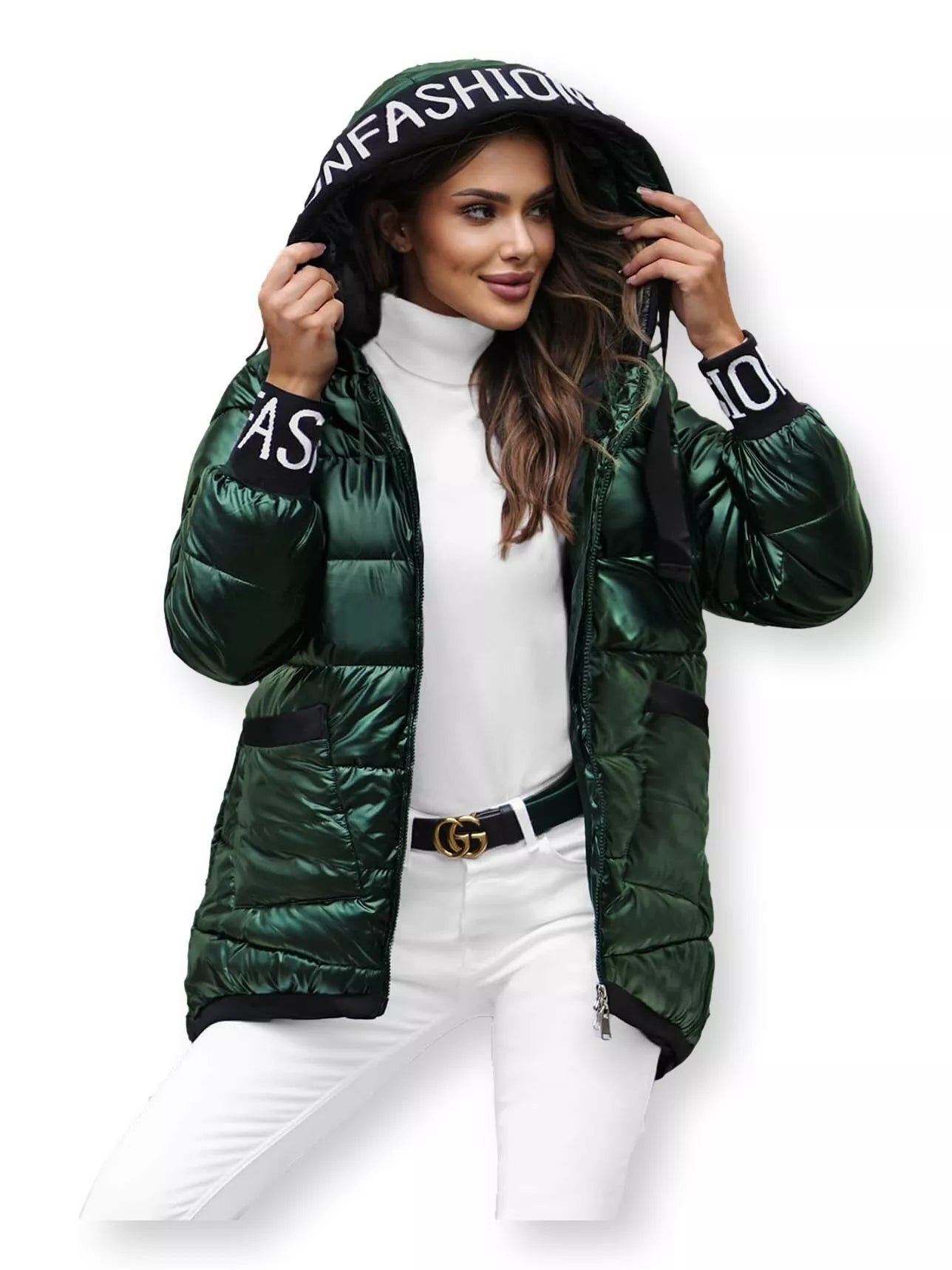 Green shiny jacket Agor