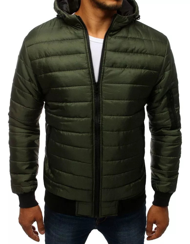 Men's spring - autumn jacket in green color Nosal
