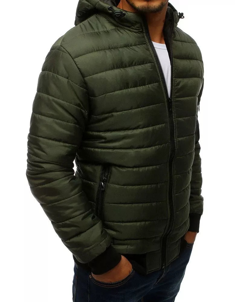 Men's spring - autumn jacket in green color Nosal