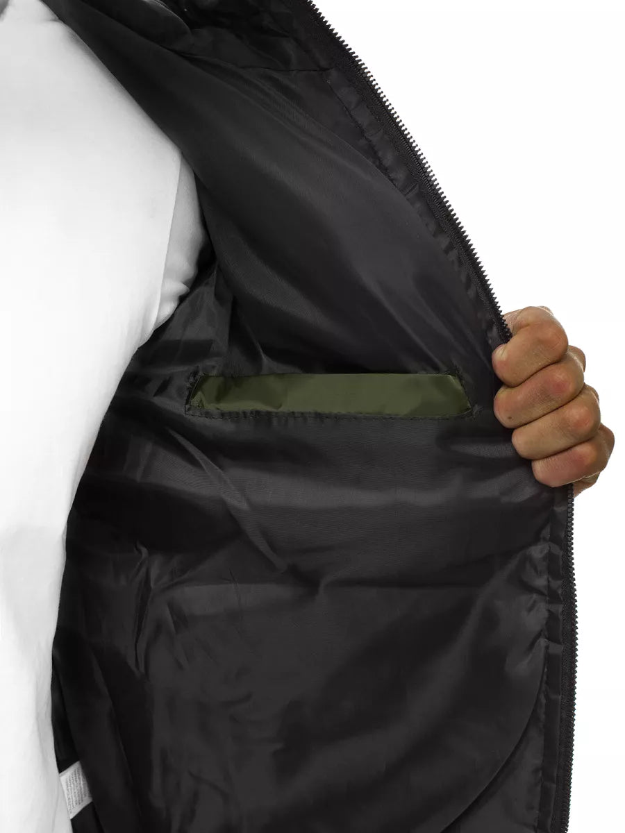 Men's spring - autumn jacket in green color Nosal