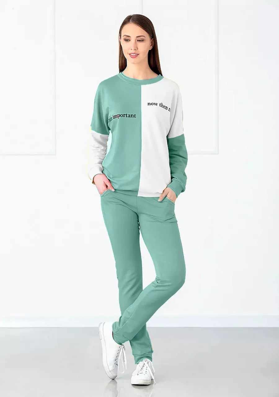 Green women's sports pants Rubi