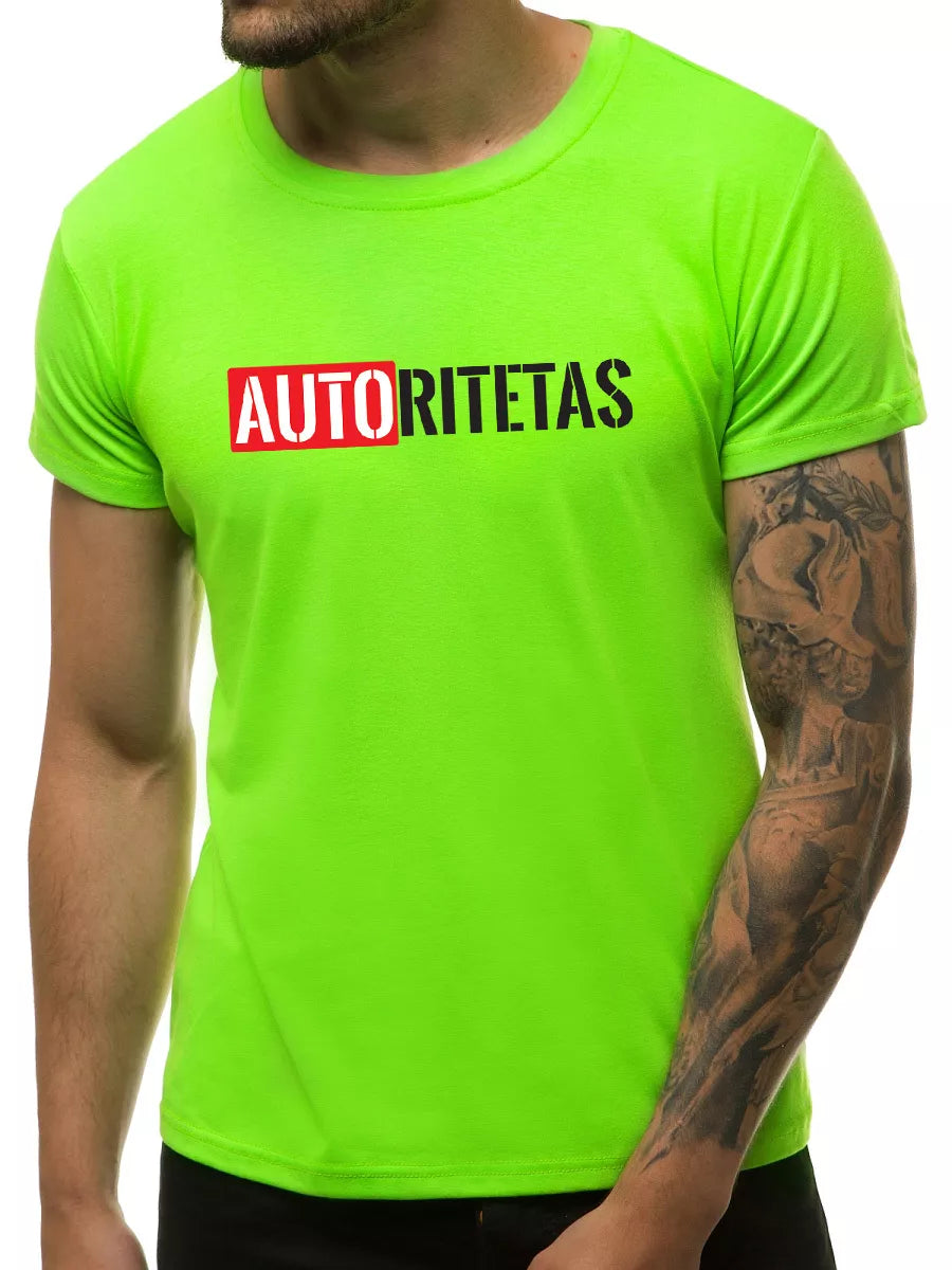 Green neon men's t-shirt Authority