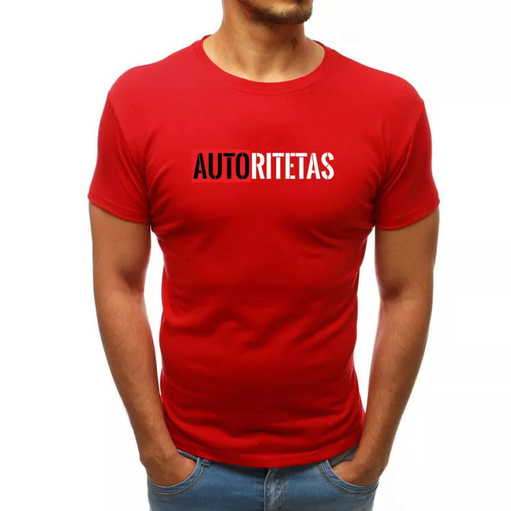 Red men's T-shirt Authority