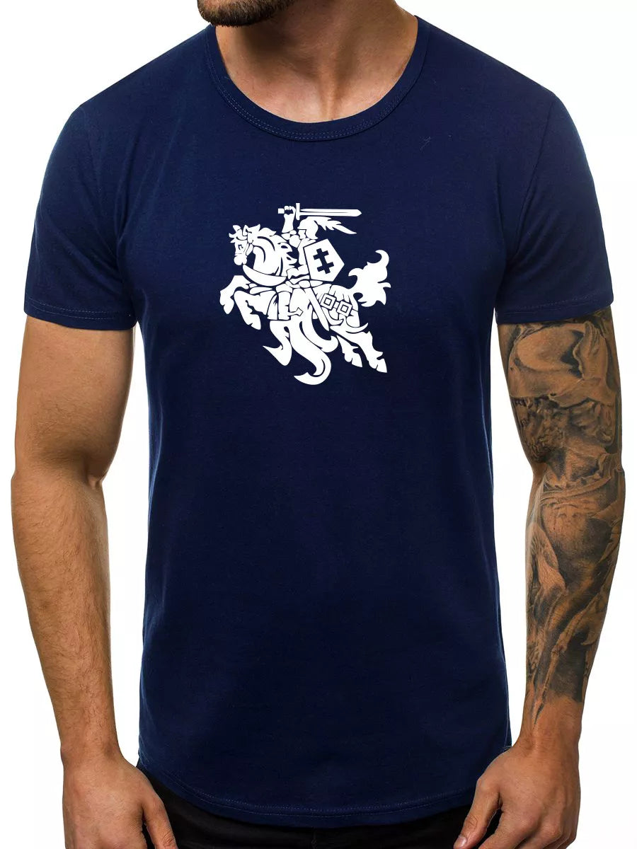Navy blue men's T-shirt VYTIS