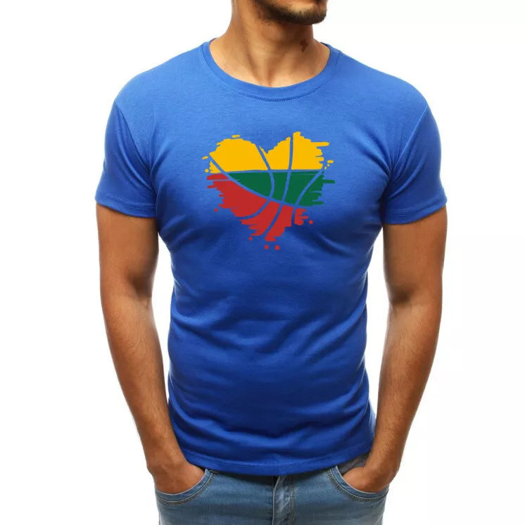 Light blue men's T-shirt Heart