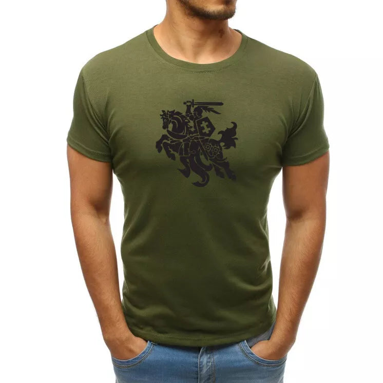 Khaki men's shirt VYTIS black