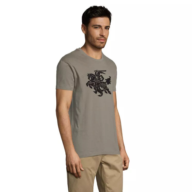 Light khaki men's shirt VYTIS black