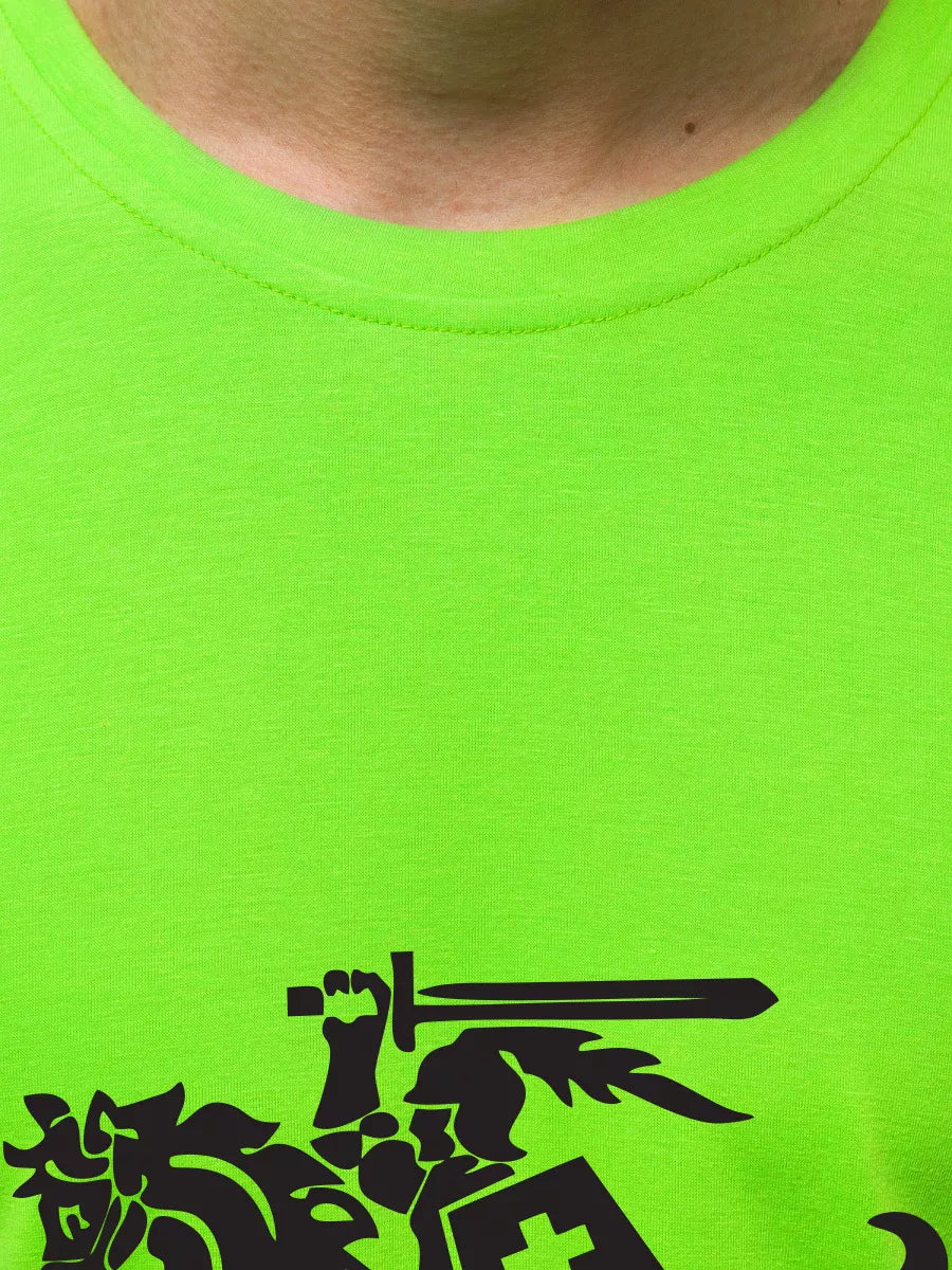 Green neon men's T-shirt VYTIS