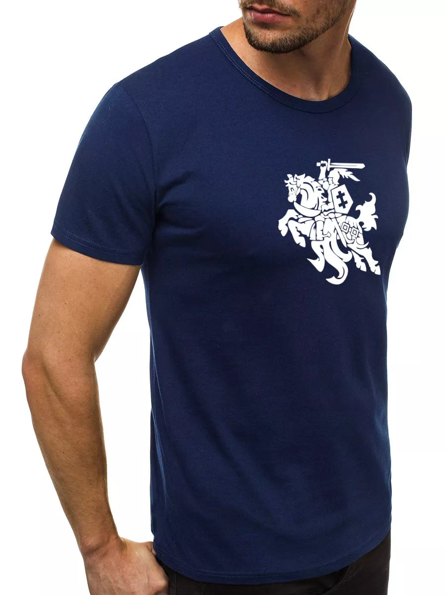 Navy blue men's T-shirt VYTIS