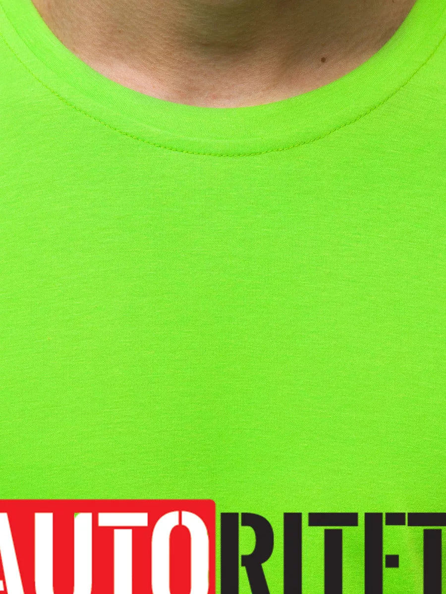 Green neon men's t-shirt Authority