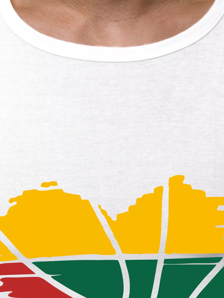 White men's T-shirt Heart