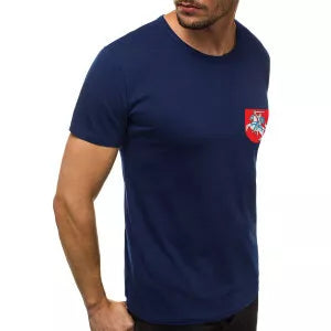 Navy blue men's T-shirt Coat of arms
