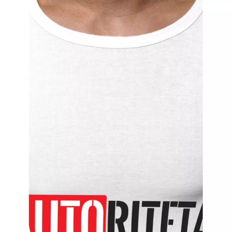 White men's T-shirt Authority