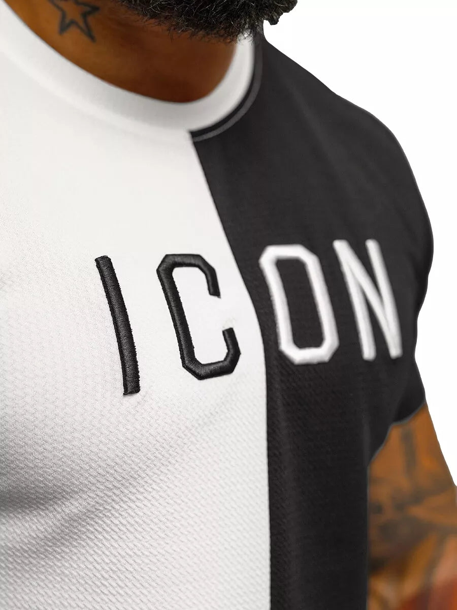Men's black and white T-shirt Icon