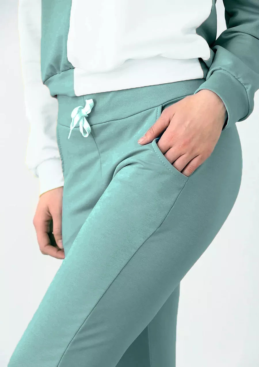 Green women's sports pants Rubi