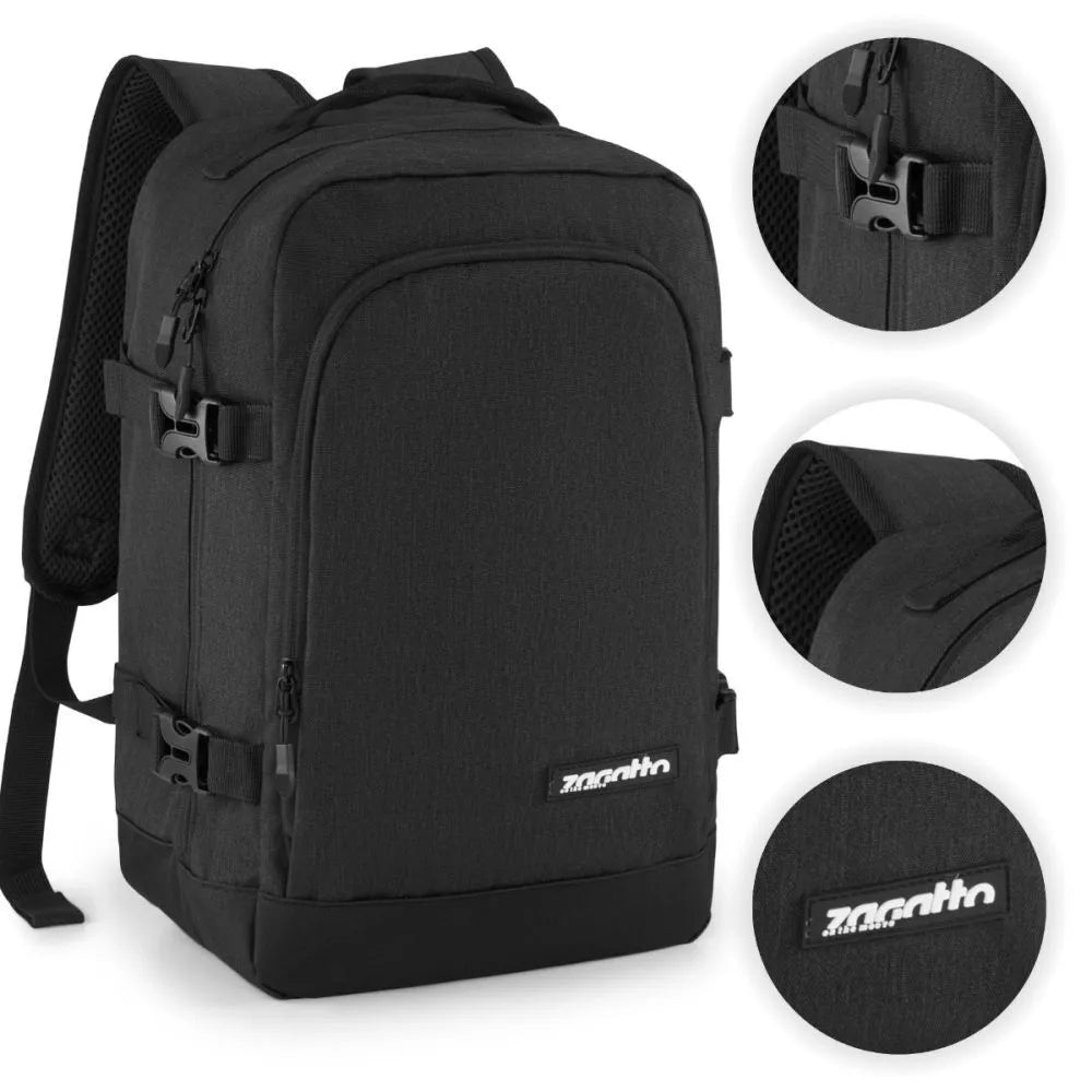 Black backpack Oben