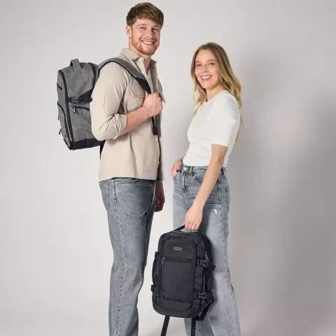 Travel gray backpack for airplane Jet