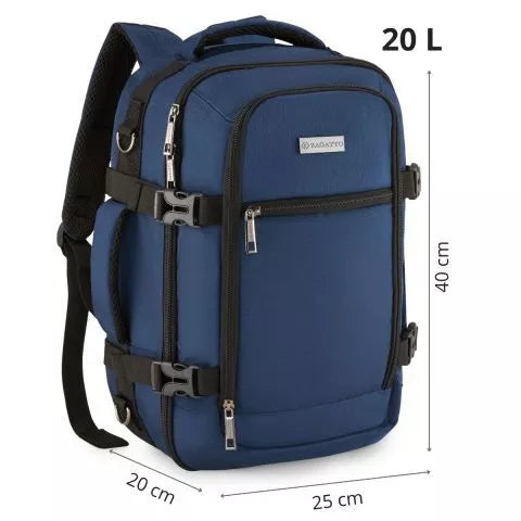 Explore dark blue travel backpack