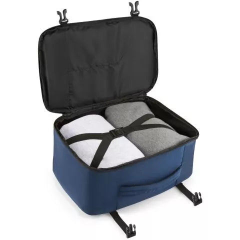 Blue travel backpack Airplane