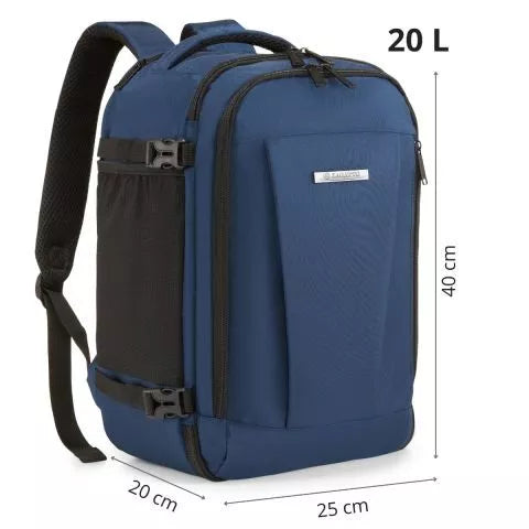 Blue travel backpack Airplane