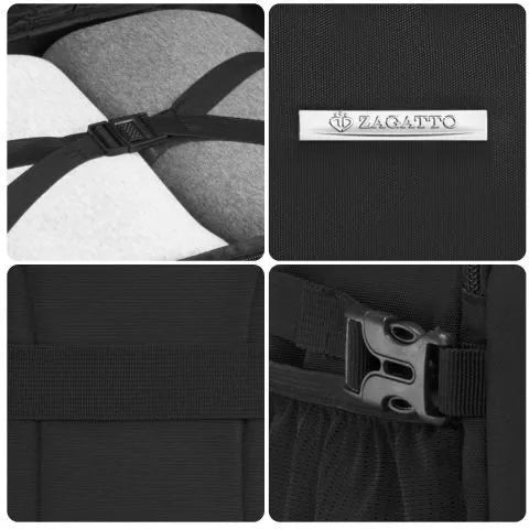 Black travel backpack Airplane